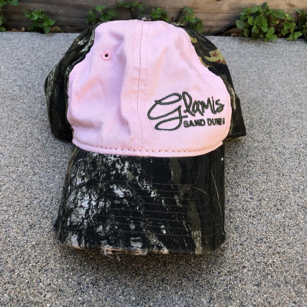 Vintage GLAMIS SAND DUNES Camo Hat Women's OC Sports Pink Cap Adjustable​​​​​​